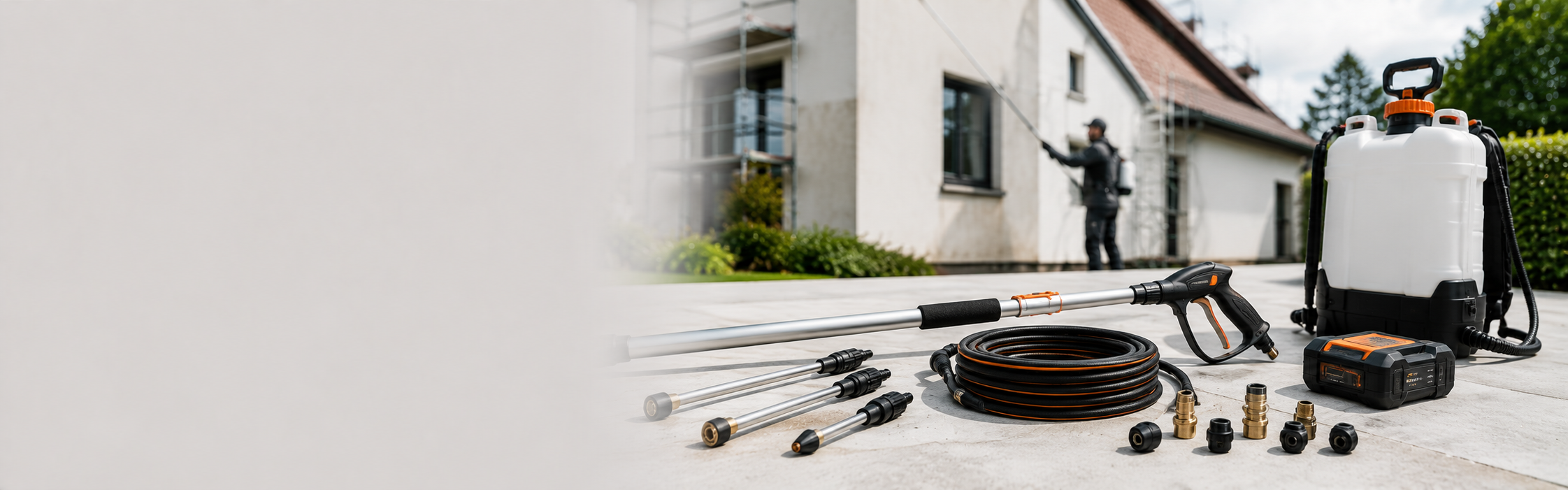 Accessoires pulv&eacute;risateurs professionnels lance t&eacute;lescopique tuyau batterie