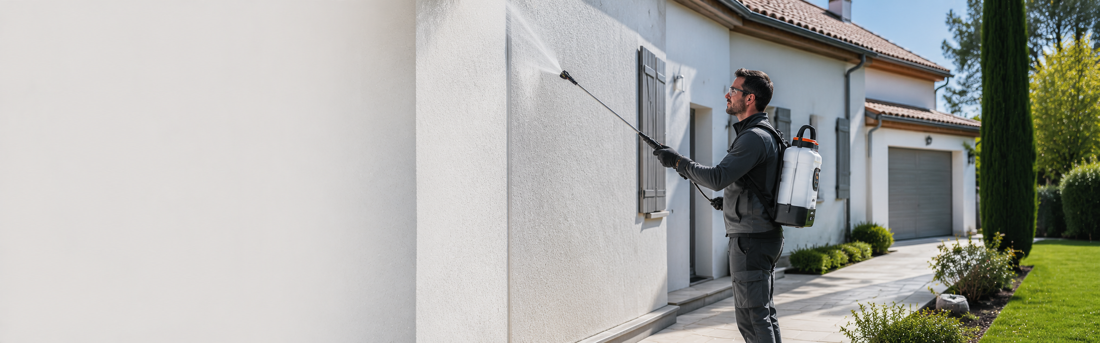 Pulvérisateur électrique professionnel batterie toiture façade terrasse